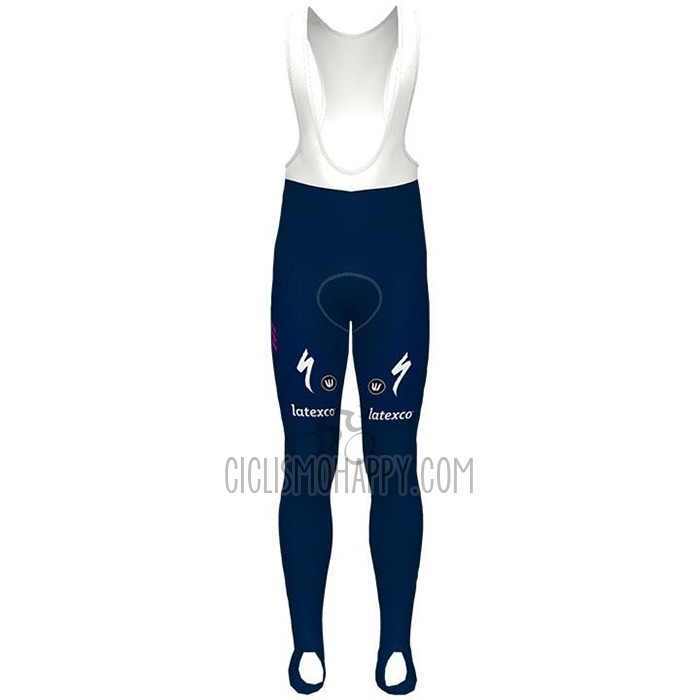 Deceuninck Quick Step Cycling Jersey Bib Tight 2021 Long Sleeve Blue